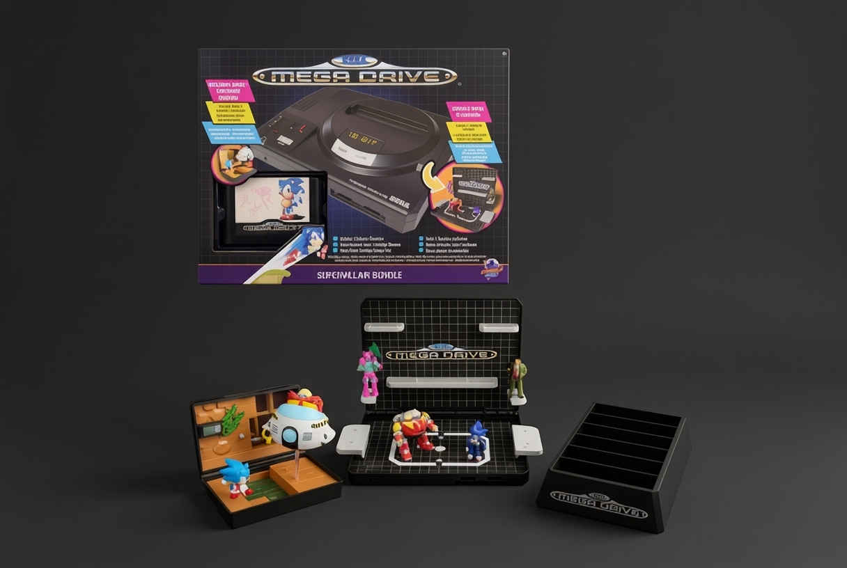 CONSOLE HEROES MEGA DRIVE AND DIORAMAS