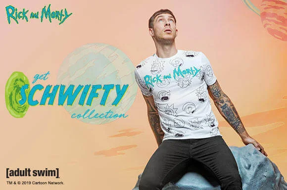 Rick & Morty 30% off + Free delivery on the GET SCHWIFTY collection