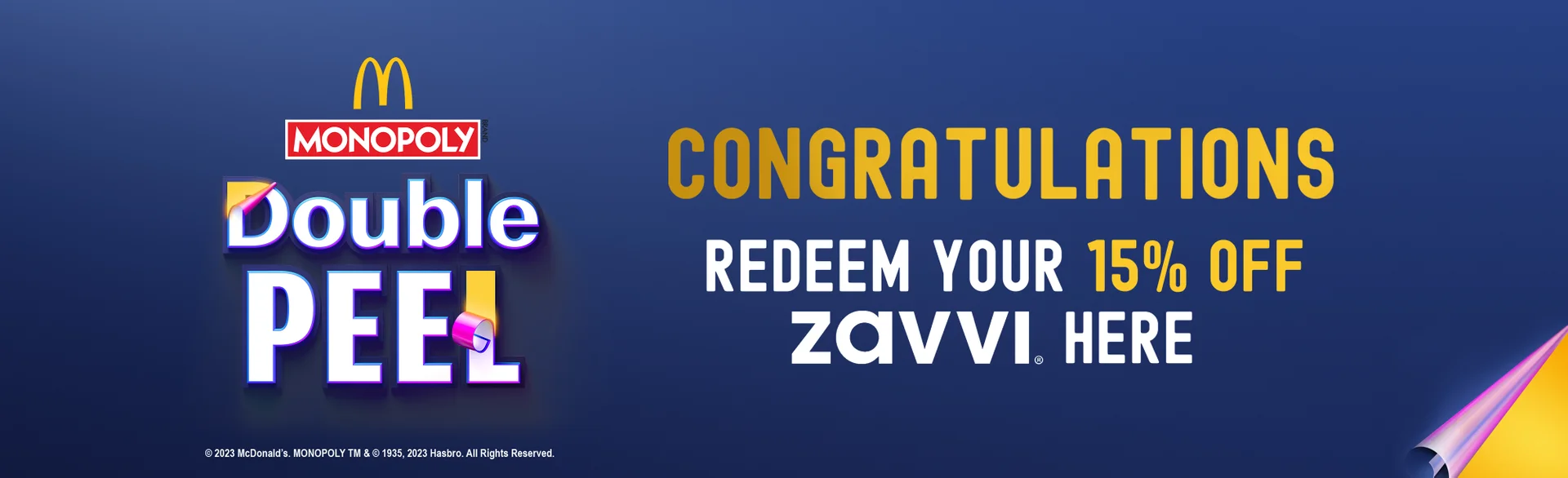 McDonalds Monopoly 15% Off Zavvi Redemption