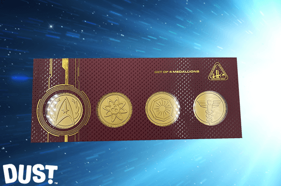 DUST! Star Trek Set of 24k Gold Plated Divisional Medallions - Zavvi Exclusive