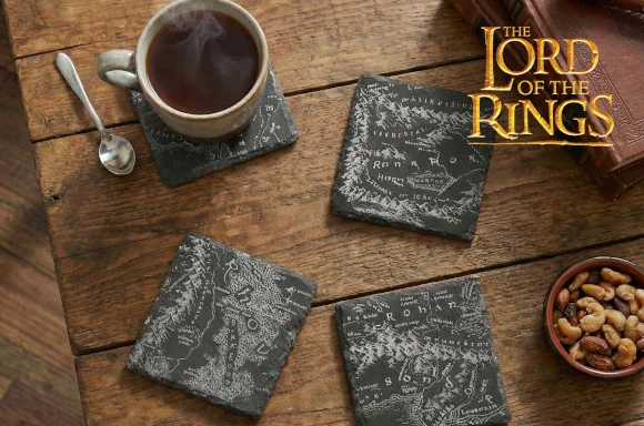 MIDDLE EARTH SLATE COASTER SET