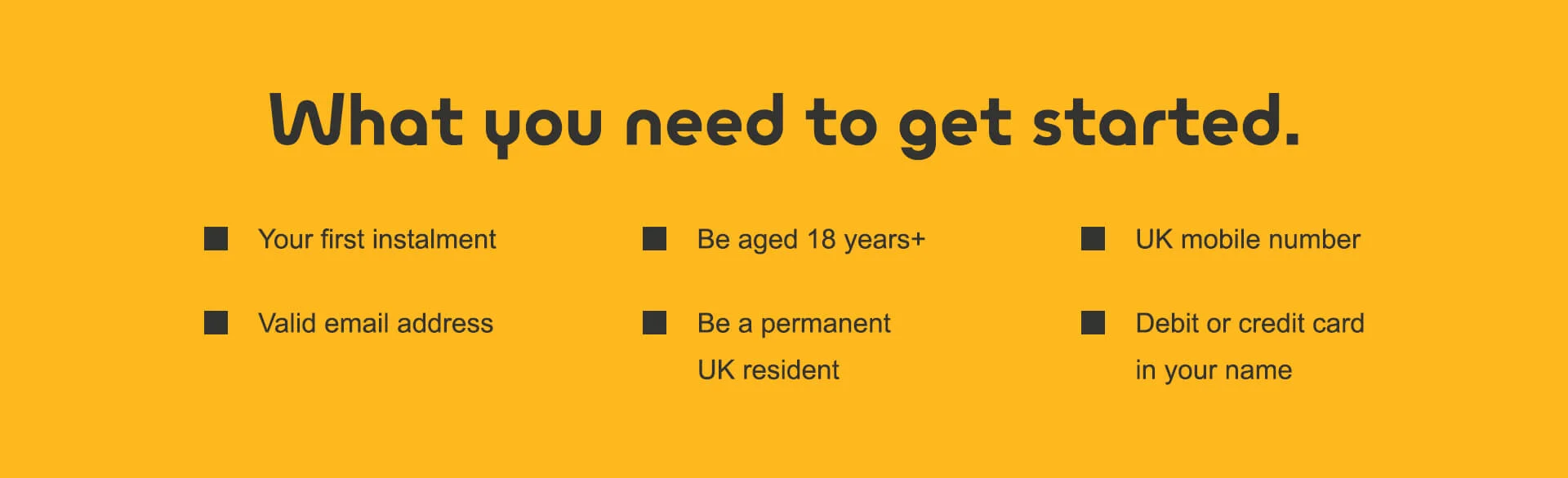 wHAT you Need To Get Started