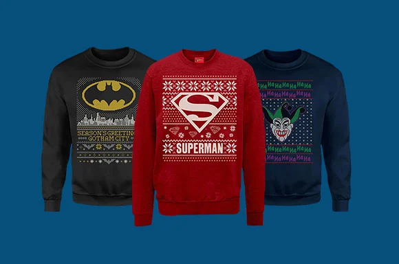 DC COMICS XMAS JUMPERS!