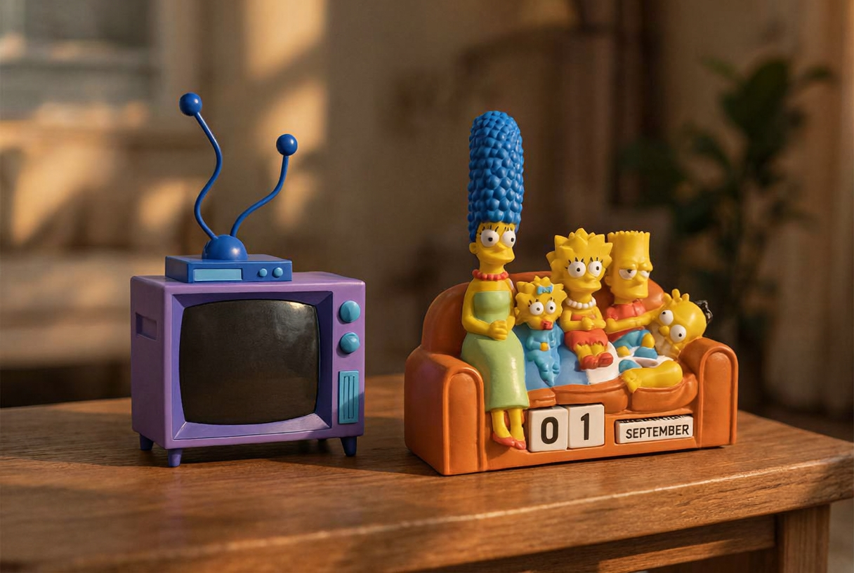 SIMPSONS TV LAMP & CALENDAR