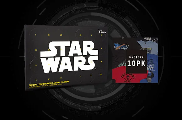 10 FREE T-SHIRTS WITH STAR WARS ADVENT CALENDAR
