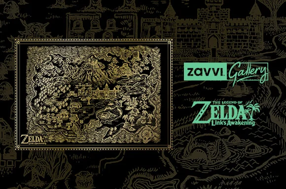 ZELDA LINKS AWAKENING <BR>SCREENPRINT AND T-SHIRT