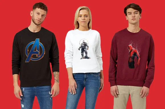 ONLY £14.99!<BR>MARVEL SWEATSHIRTS