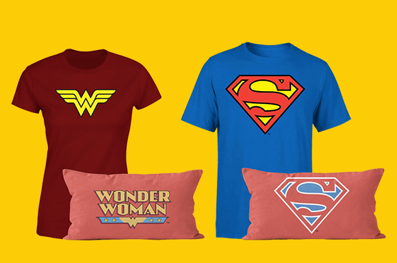DC T T-Shirt & Cushion Bundles