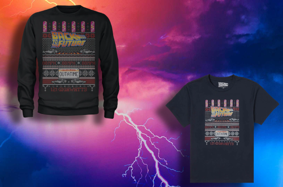 BACK TO THE FUTURE<BR>TEE & XMAS JUMPER
