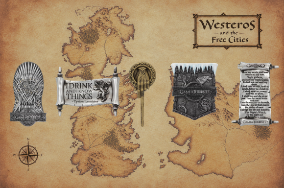 5 GAME OF THRONES MAGNETS
